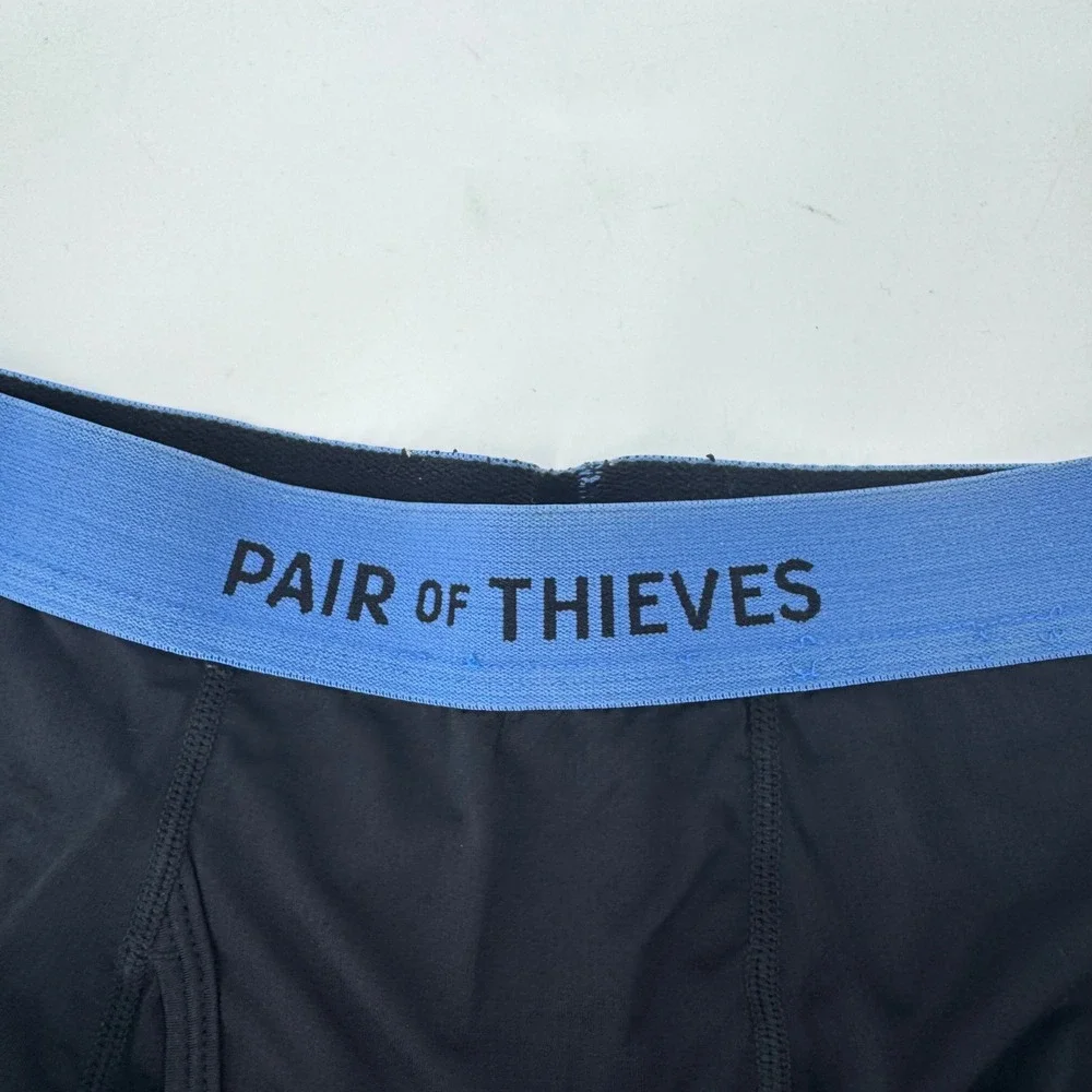 Pair of Thieves Men Black Boxer Briefs Athletic‎ Performance Stretch Size Large